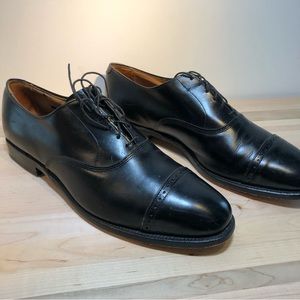 Allen Edmonds Men's Black Leather Byron Cap-toe Oxford Dress Shoe - size 13